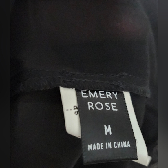 Emery Rose Shear Black Kimono/Bathing Suit Cover. Size: M - Picture 3 of 4